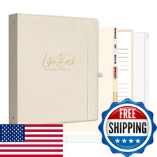 Ampleer Life Book Document Organizer, End of Life Planner 3 Ring Binder for 8.5x
