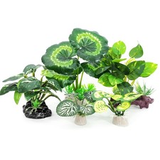 5 Pack Tall Aquarium Plants - Realistic Silk Fake Plants for Fish Tank Decor