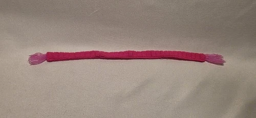 Vintage 1968 Barbie "THE COMBO" pink knit scarf with fringe #1215