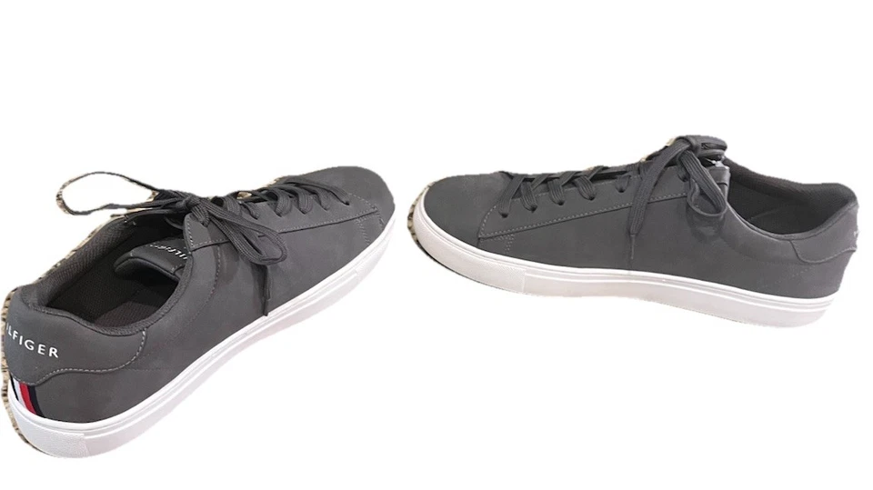 Tommy Hilfiger Para hombres Brecon Zapatillas bajas con cordones Nuevas con etiquetas Gris Logo Puntera Redonda 13 Foto 4 de 4