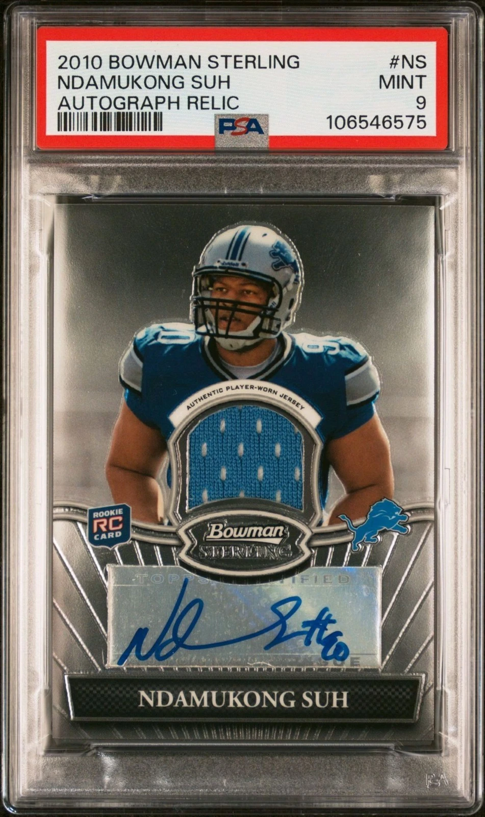 Ndamukong Suh Bowman Sterling Autograph Relic #NS Base