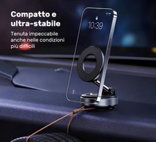 Supporto Magnetico Telefono Auto Aivane - Ventosa Forte, 360° Rotabile, Pieghevole, Compatibile Con IPhone, Samsung, Xiaomi