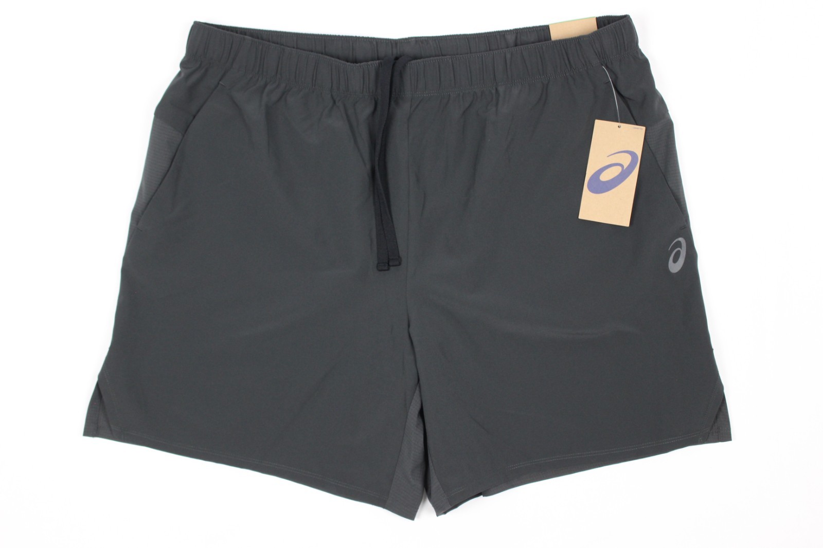 Asics Men's 7" Woven Ripstop Stretch Shorts Running Gym XL Charcoal Unlined