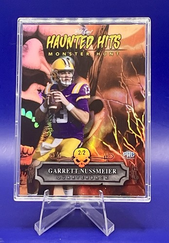 Tarjeta de novato Garrett Nussmeier Haunted Hits Monster Hunt #d 2/2 LSU Frankenstein - Imagen 2 de 7