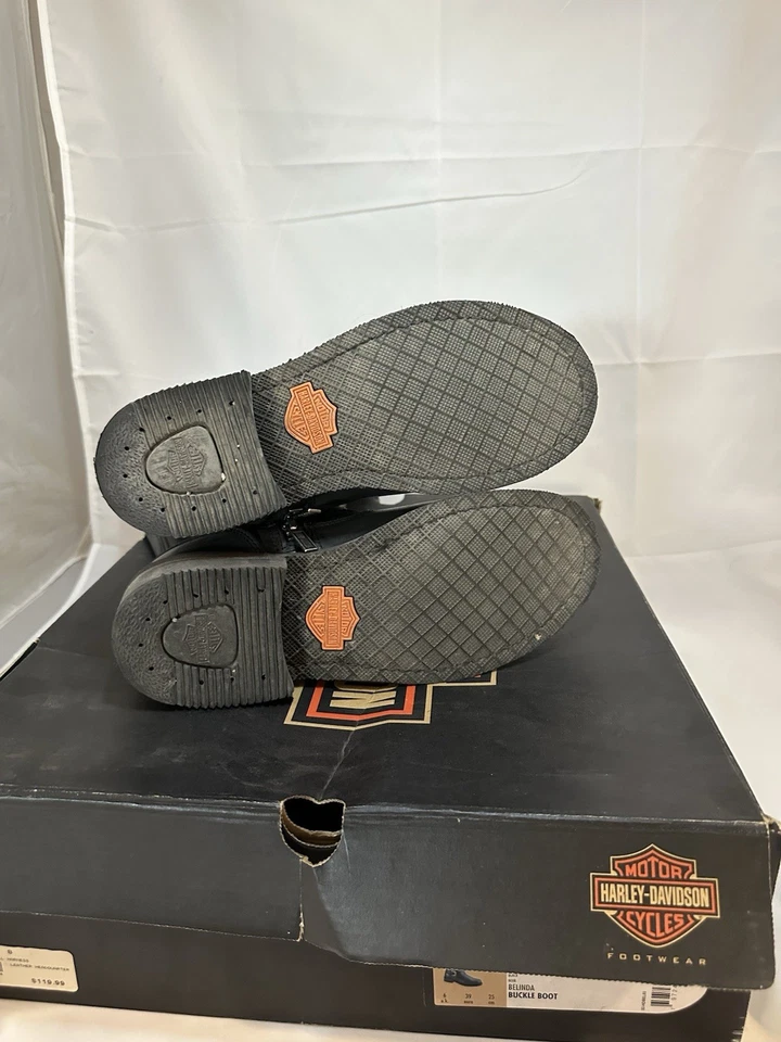 Harley Davidson 女式 Belinda 扣黑色皮革 8 码 — 第 4/4 张图片