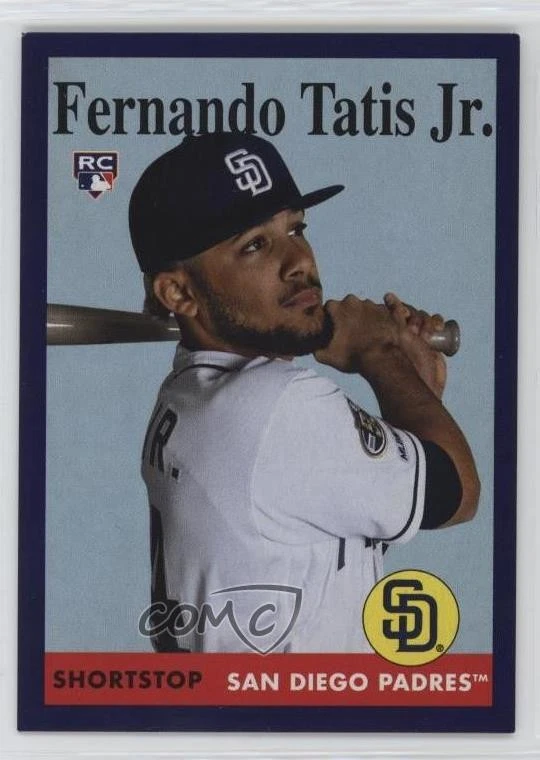 2019 Topps Archives 1958 Design Purple 113/175 Fernando Tatis Jr #75 Rookie RC