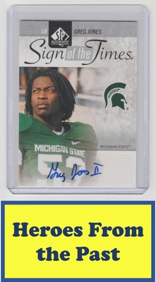 2011 SP Authentic Sign of the Times #ST-GJ Greg Jones Auto AU 068-J
