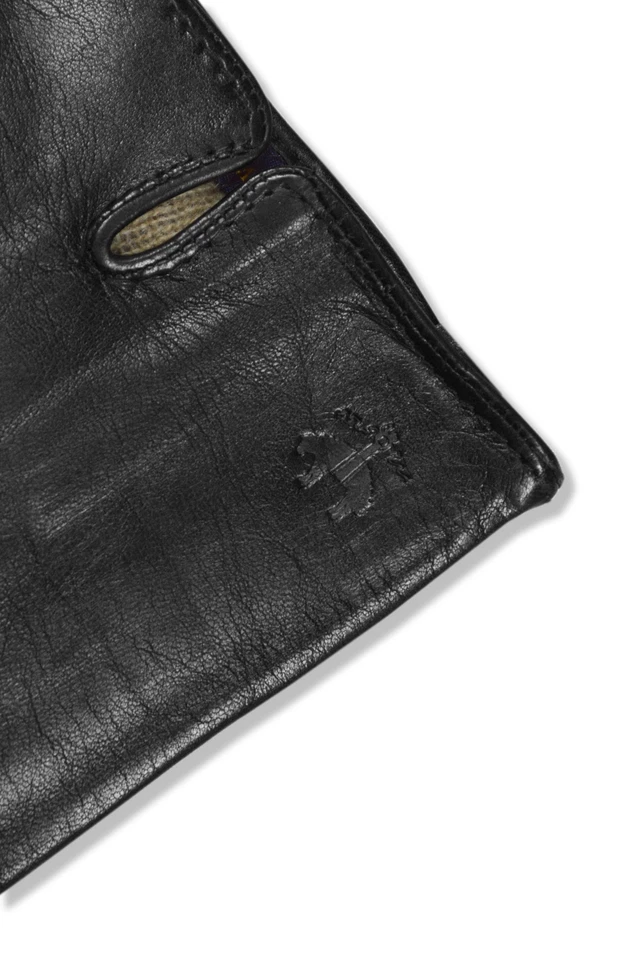 Brooks Brothers Black Smart Touch Leather & Cashmere Gloves, Large L BB-3082 - Image 3 of 3