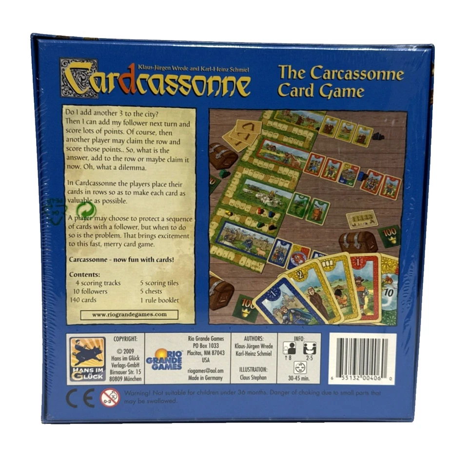 Cardcassonne Card Game Rio Grande Games New Sealed - Image 2 of 4
