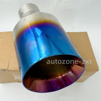 5 in BLUE FLAME BIG EXHAUST TIP 2.5in INLET 9in LENGTH ANGLE CUT DOUBLE WALL New