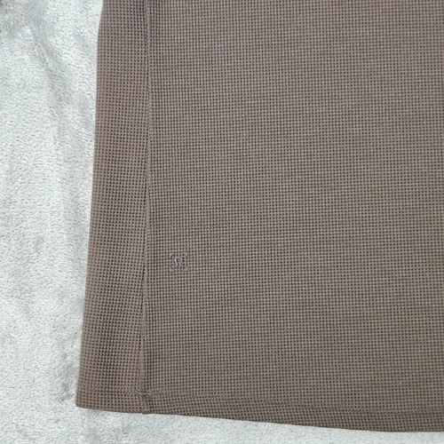 Lululemon Shift Stitch Felpa con Cappuccio Uomo Marrone Medio Pullover Termico Raglan - Foto 5 di 9