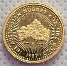 1987 $15 Australian Nugget Series 1/10oz Gold Proof Coin (Golden Aussie) 