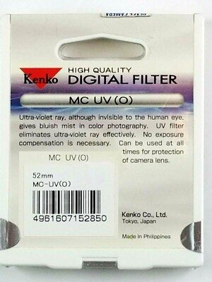 Kenko 52 mm Slim Ring UV Multi-Coated (MC) Filter, Black, Compact