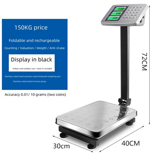 Commercial Bench Scale Stainless Steel 150kg Electronic Scale 100kg Folding - Picture 8 of 12