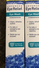3 Bausch Lomb Advanced Eye Relief (4 oz.) - Eye Wash Exp: 09/25 Damaged Package