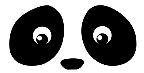 K23 S-Huge Kung Fu Panda Face Vinyl Decal Sticker Car Van Window Laptop Cup Room - Afbeelding 1 van 5