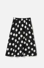 Tabitha Brown for Target -SIZE XS - Polka Dot Midi Skirt - Black/White, NWT 