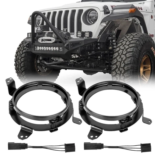 Green Halo LED Headlights+Fog Lights for 2018-2025 Jeep Wrangler JL Gladiator JT - Bild 19 von 24