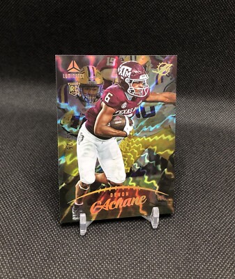 2023 Luminance Devon Achane /25 RED HOLOFOIL COLOR MATCH SSP Rookie Card No. 113
