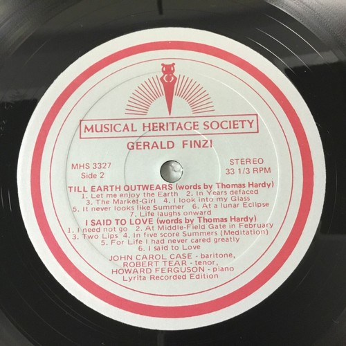 Finzi Songs Autografiada Por Robert Tear (Tenor) Musical Heritage Society LH695 - Imagen 5 de 9
