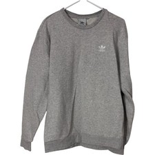 Adidas Originals Adicolor Trefoil Crew Sweatshirt Mens Gray Long Sleeve Pullover