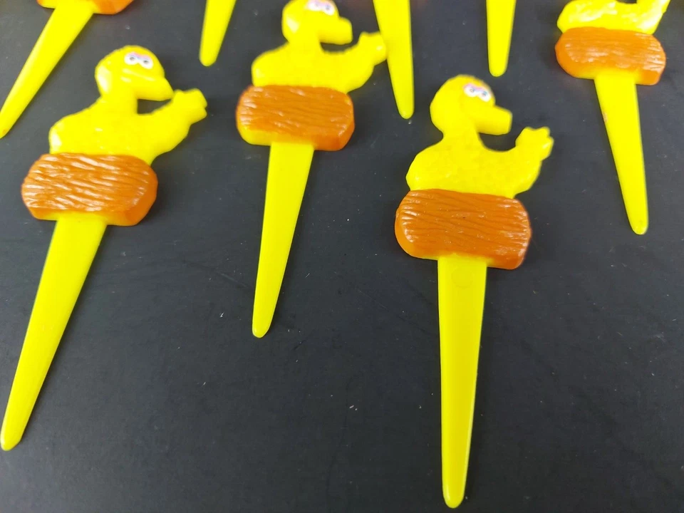 Paquete de 10 tops vintage Wilton Sesame Street Big Bird Cake Cupcake Foto 2 de 4