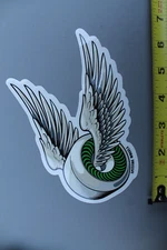 Spitfire Skateboard Wheels Green Wings Fly OG SF2A Vintage Skateboarding STICKER