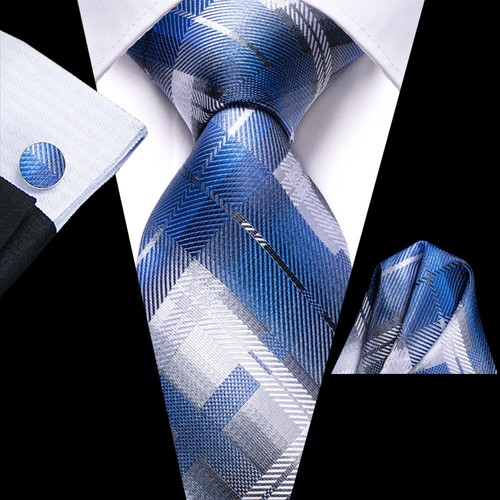 Herren Krawatte Klassisch Hochzeit Krawatte und Einstecktuch Manschettenknöpfe Set Paisley - Bild 185 von 253