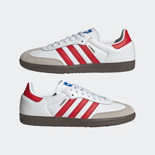 Adidas Samba OG Blanco Mejor Zapatos Escarlata IG1025 # - Imagen 8 de 10