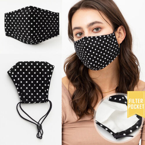 Máscara facial de moda de algodón reutilizable de calidad para adultos filtro bolsillo nariz alambre bonito - Imagen 86 de 169