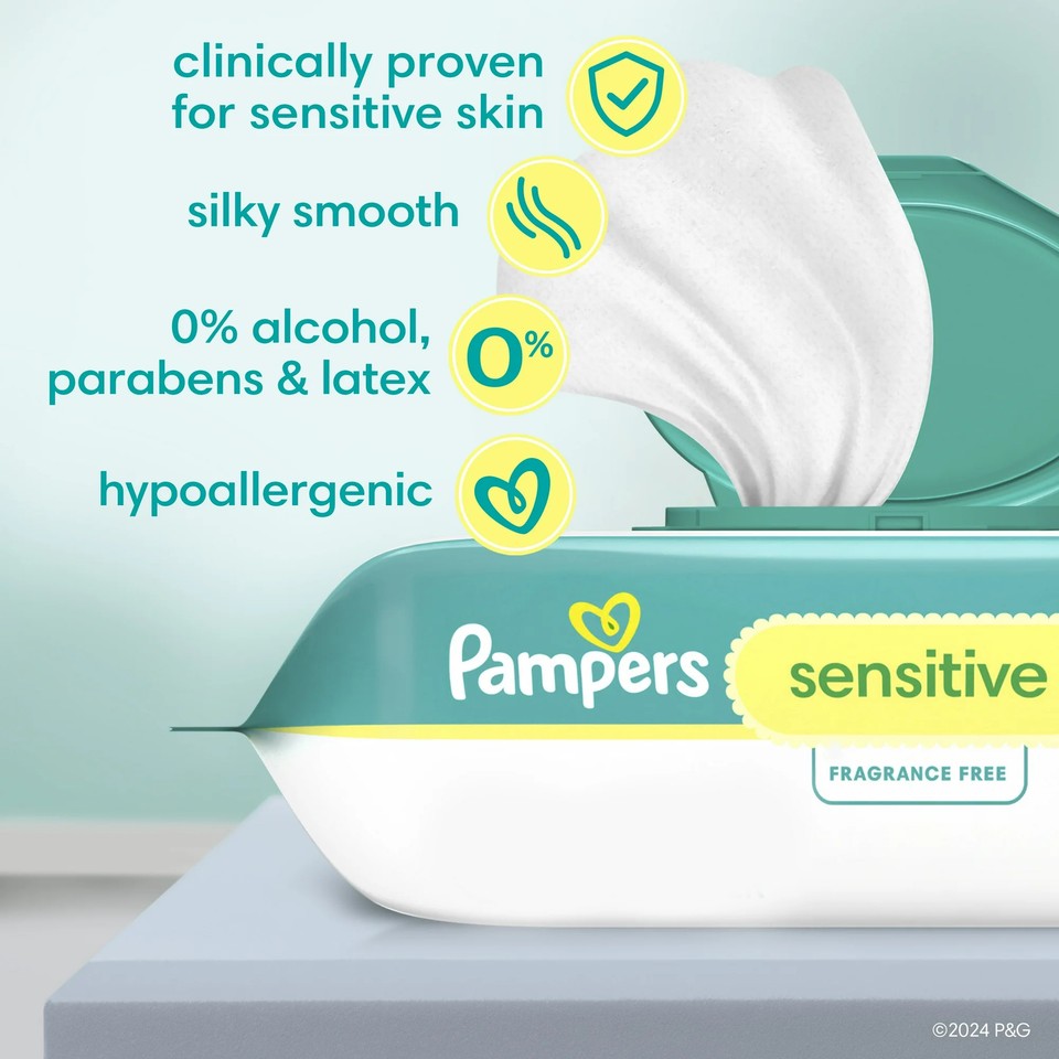 Pampers Sensitive Baby Wipes 16Pack (1344 Wipes) eBay