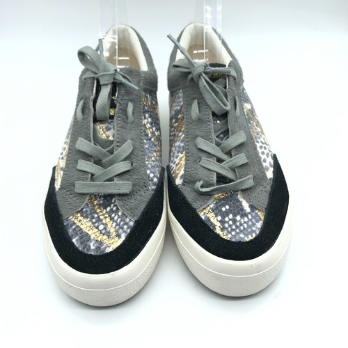 Tenis vintage para mujer Havana con cordones gris oro 6,5 - Imagen 2 de 8