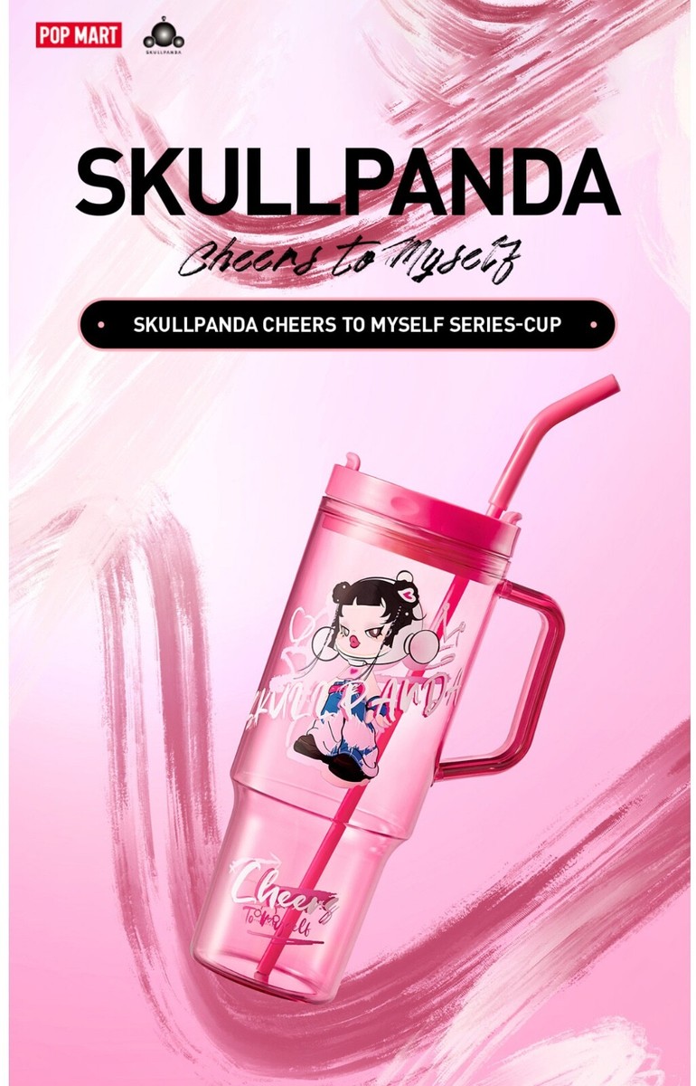 POPMART skullpanda cheers to mysele コップ SkullPanda Cheers to Myself Series Cup with Straw - 1390 ml