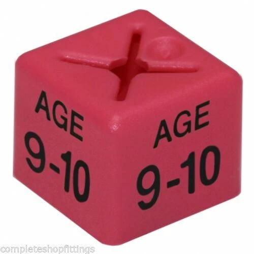 CRS 50x Size AGE 9-10 Coat Hanger Size Cubes Garment Clothes Markers