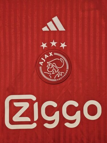Camiseta de fútbol Ajax Amsterdam para hombre pequeña roja camiseta de fútbol local Adidas 2023 2024 - Imagen 4 de 14
