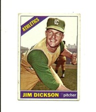 1966 TOPPS #201 Jim Dickson: Kansas City Athletics: Pitcher: Baseball Card: MLB