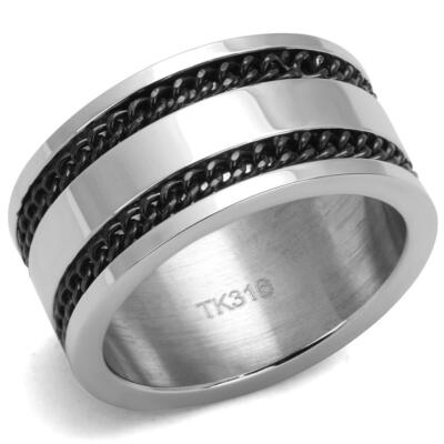 TK2927 - High polished (no plating) Stainless Steel Ring with