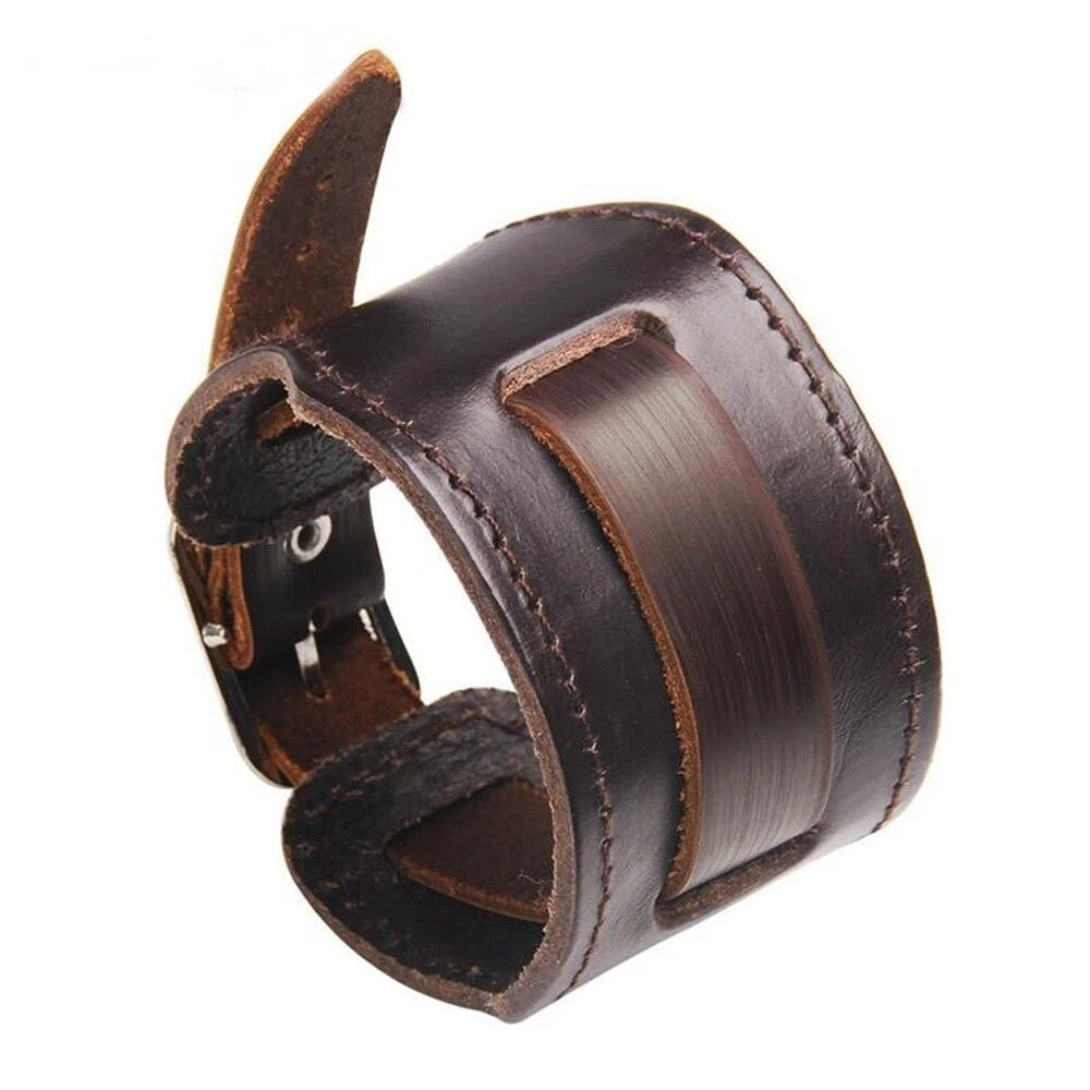 Adjustable Leather Cuff Bracelet With Matching Snaps Black/Brown Punk Style  With Thick Wide Strap For Men And Women Wholesale Cheap Jewelry Stores Gift  From Guozhuwu, $2.68 | DHgate.Com