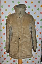 Vintage RICHMAN BROTHERS Brown corduroy Men`s 38 Wool High Collar lined COAT USA
