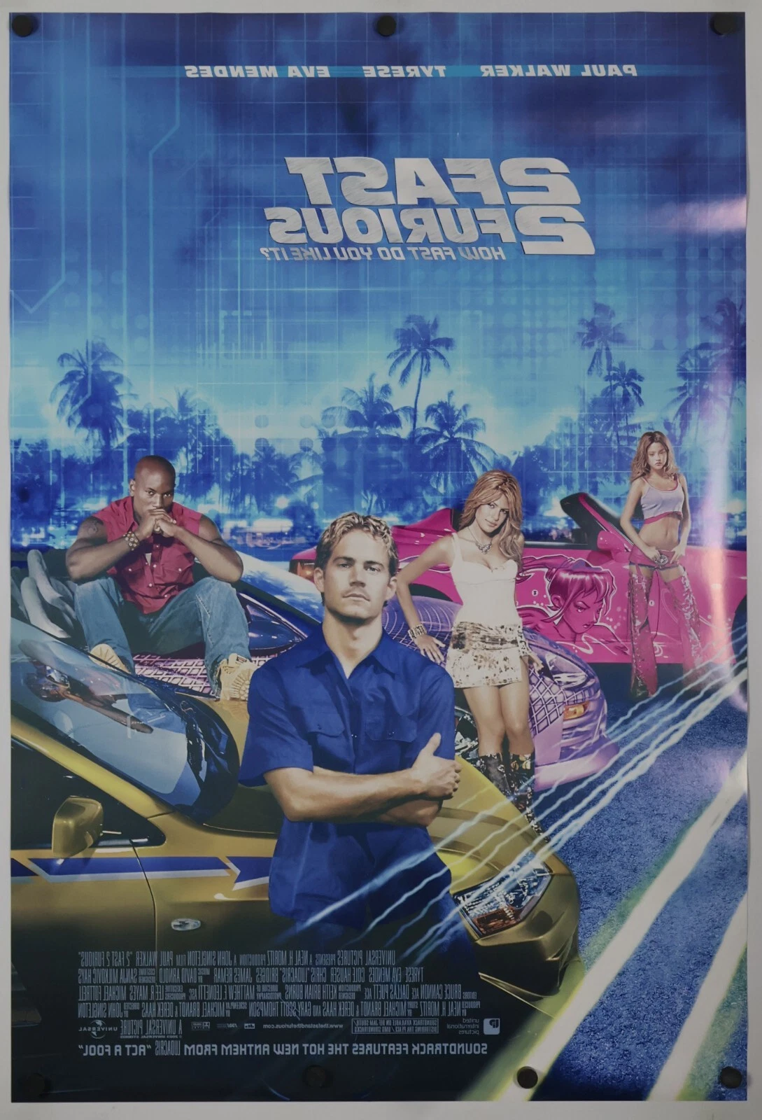 2 Fast 2 Furious Movie Poster