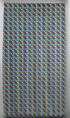 Halloween Pumpkin Witch Spider Skull French Door Curtain Panel with Tie Back