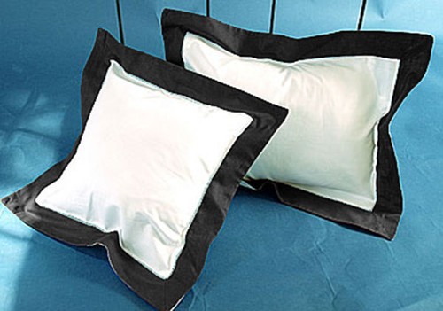 Juego de 2 piezas almohada borde farsa 1000 TC algodón egipcio liso todos los tamaños y colores - Imagen 2 de 15