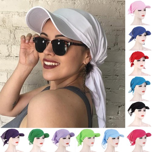 Cappello Donna Turbante Cappello Da Sole Visiera Hijab Testa Wrap Copertura  Sciarpa Orlo CAP Outdoor | eBay