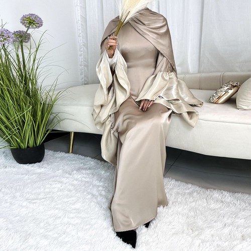 Muslim Women Abaya Dubai Kaftan Long Dress Ramadan Maxi Robe Elegant Formal Prom - Picture 5 of 20