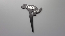 8 inch No Pooping Dog Sign  No Pooping On Grass Stick In The Ground Signage