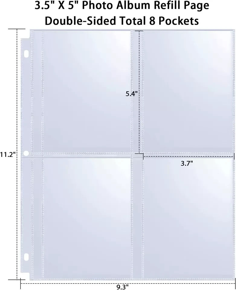 30 Pack 3 5X5 Photo Album Refill Pages For 3 Ring Binder Ultra Clear 30-pack-3-5x5-photo-album-refill-pages-for-3-ring-binder-ultra-clear