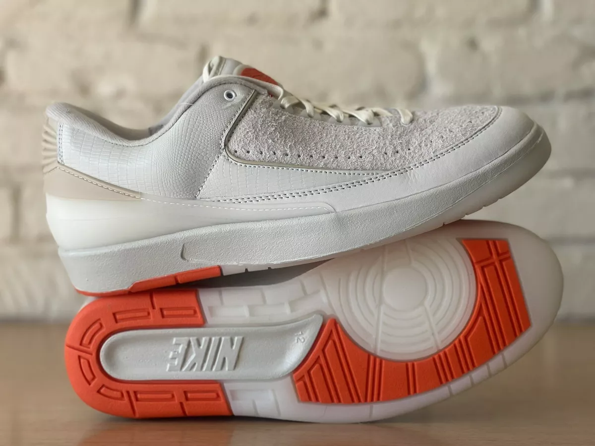 Nike Air Jordan 2 Retro Low Shelflife Sail Orange DV7128-110 Men's Size 12 Shoes