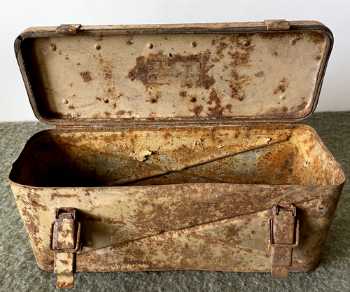 1944! WW2 WEHRMACHT DAK AFRIKA KORPS KART I.F.H 18 - 10CM SHELLS AMMO BOX BEIGE - Picture 17 of 21