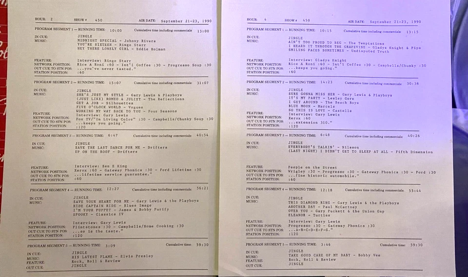 9/21/90 DICK CLARKS ROCK, ROLL & REMEMBER GARY LEWIS TRIBUTE, 8 HITS/8INTERVIEWS - Image 2 of 4