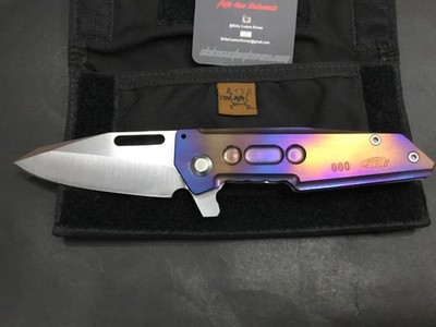 Custom Skike Knives ''Street Fighter'' One Off Flipper Folder Folding Knife